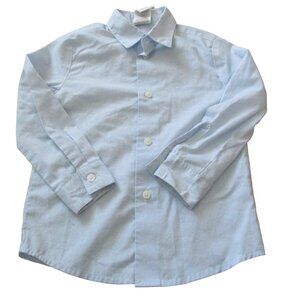 Van Heusen Button Front Dress Shirt Toddler Boys 4 Reg Blue Long Sleeve Collared